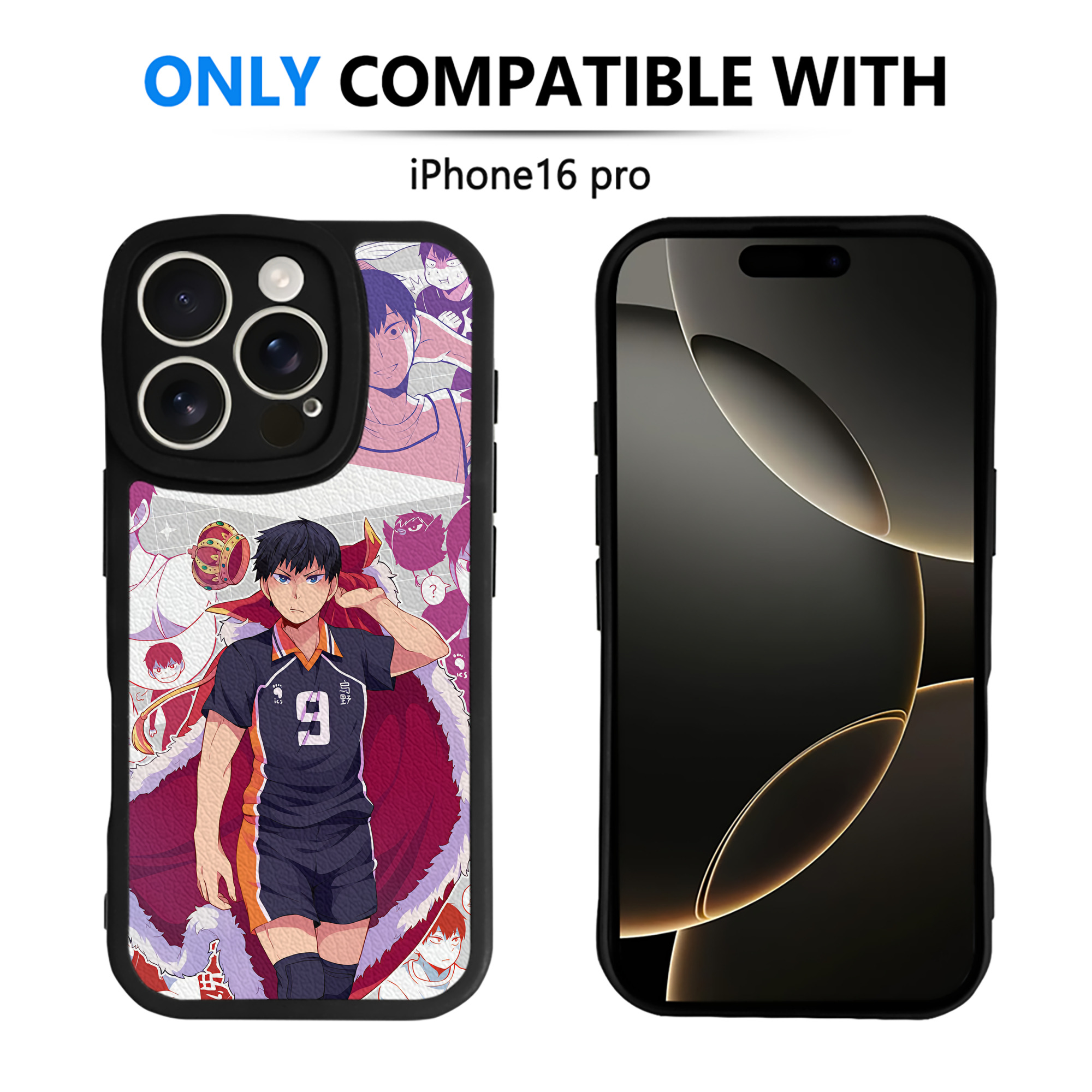 （画像用） ハイキュー!! Haikyu!! 【iPhone 16シリーズ対応】シリコンスマホケース（レザー調） 材質：シリコン